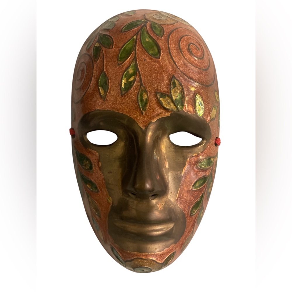 Vintage Decorative Mask with Leaf Design